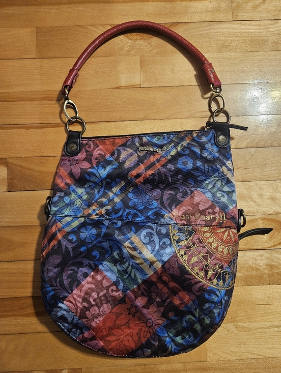 Desigual Handbags - Desigual Multicolour Shoulder Bag Purse Bucket Bag Expandable, Handle Adjustable